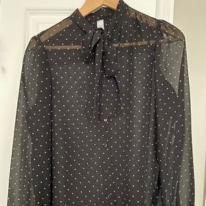American Apparel Sheer chiffon blouse